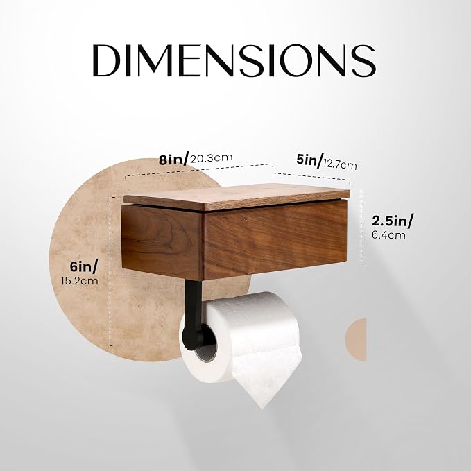 Day Moon™ Wood Toilet Paper Holder - Image 6