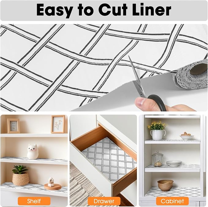 Drawer and Shelf Liner for Kitchen Cabinets Non-Adhesive Cabinet Liners for - Image 4