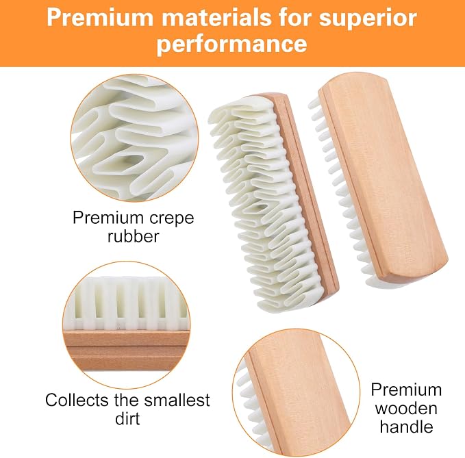 2 Pcs Suede Brushes for Shoes, Crepe Shoe Brush and Eraser - Image 6