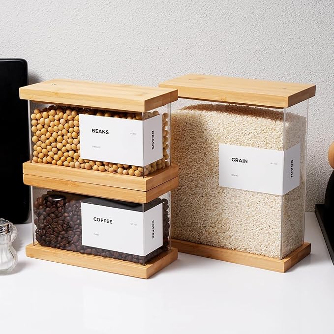 APT 1101 Bamboo Food Dispenser | Kitchen Organizers and Storage | Airtight - Image 5