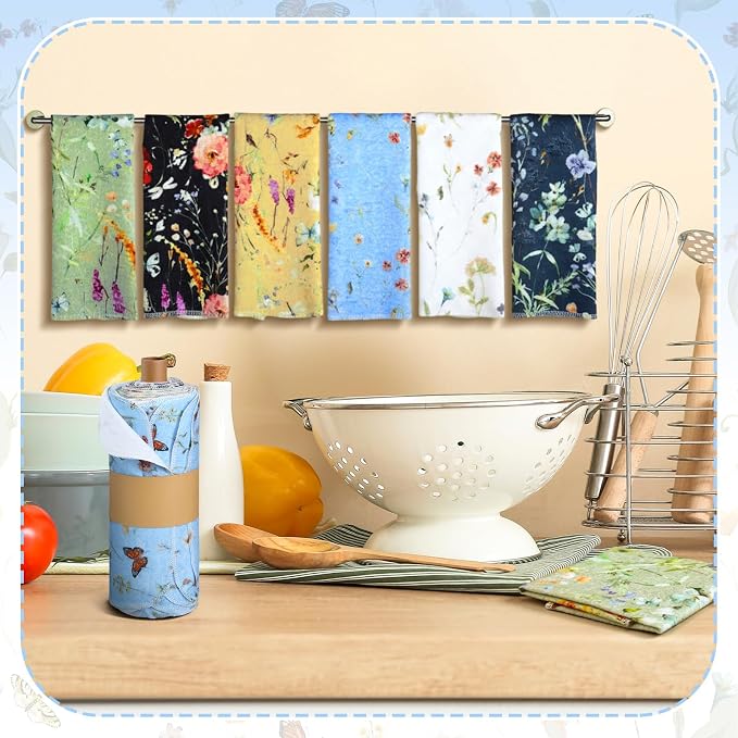 36 Pack Reusable Cleaning Cloths Washable Cotton Kitchen Dish Towels - Image 4