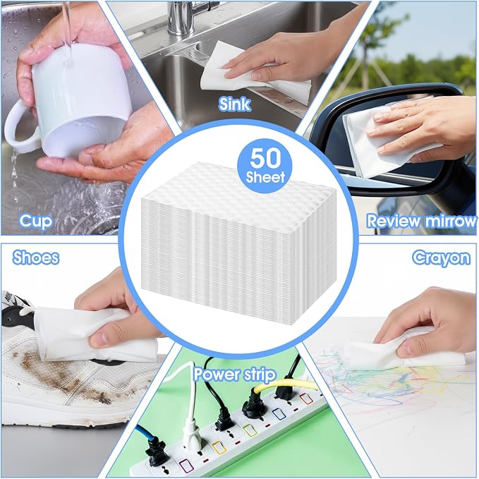 JIEYAO Magic Cleaning Sponge Eraser Sheet, Thin Nano Cleaner Pads Eraser Wipes - Image 7