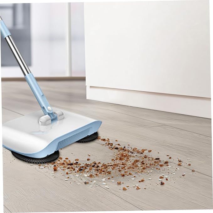 Carpet Sweeper Manual Manual Vacuum Sweeper 2 in 1 Hand Push 180 Degree - Image 4