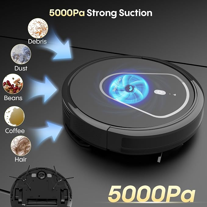 Bagotte Robot Vacuum and Mop Combo, 3 in 1 Vacuum Robot - Image 3