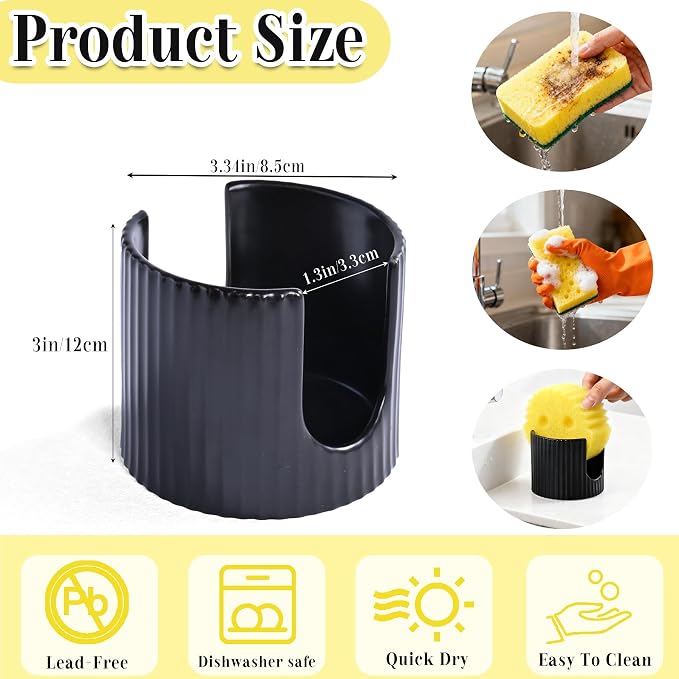 Ceramic Sponge Holder for Kitchen Sink - Image 2