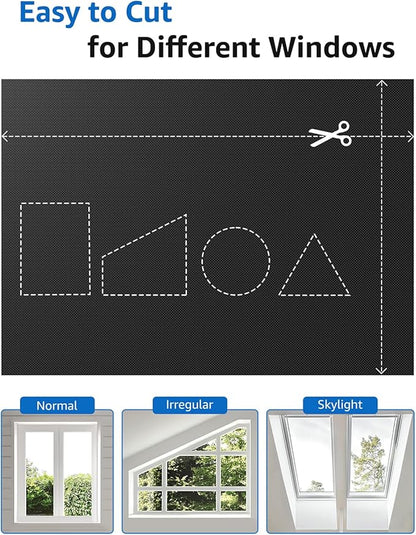 Sumobaby Blackout Curtains for Bedroom Portable 70"x68",No Drill Blackout Shades with Upgraded Hook&Loop Tapes,100% Black Out Window Cover,Thermal Insulated Blinds for Bedroom,Nursery(1 Panel,Black)