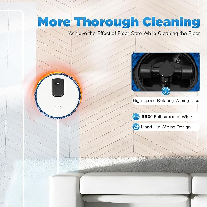 Smart Dust Auto Sweeper, Wet and Dry Mopping Sweeping Robot Auto Cleaner Floor - Image 4