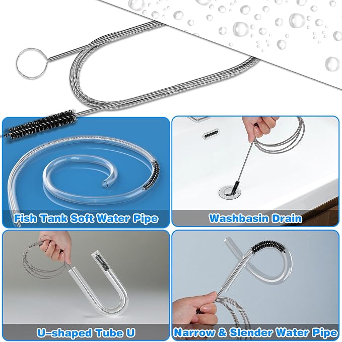 Cleaning Brushes Set, 10 Pieces 8 Inch Nylon Tube Brush + 60 Inch Flexible Long - Image 8