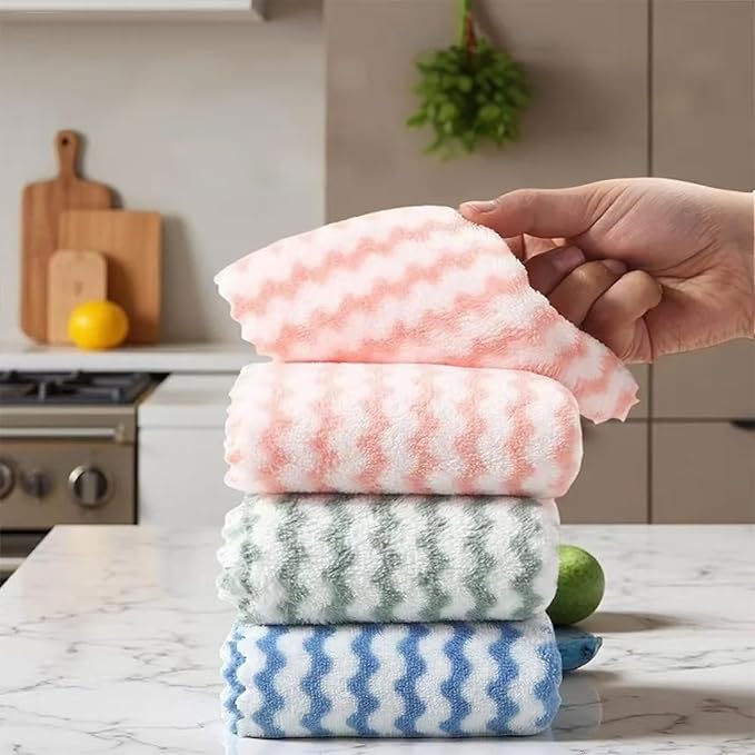 21 Pack Super Absorbent Dish Cloths Coral Velvet Microfiber Kitchen Towels - Image 5