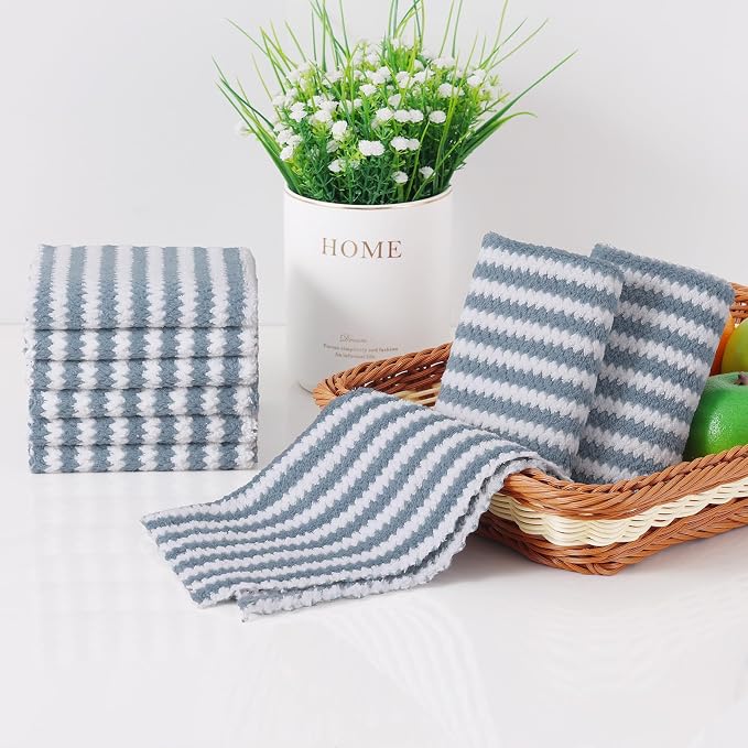 Homaxy 12 Pack Kitchen Dish Cloths, Ultra Soft and Absorbent Dish Towels - Image 7