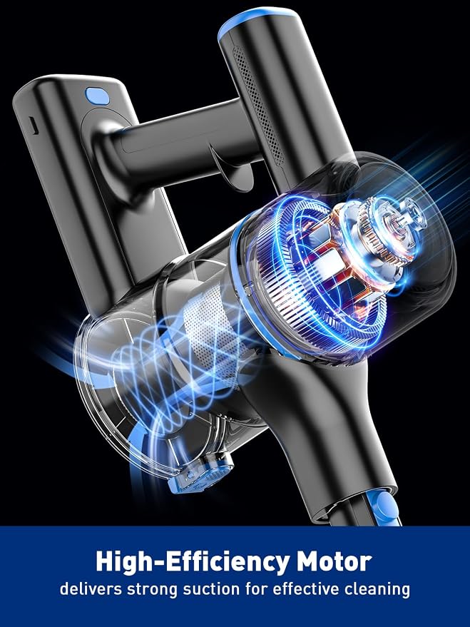 Cordless Vacuum Cleaner, 8 in 1 Powerful Suction Lightweight Vacuum Cleaner - Image 4