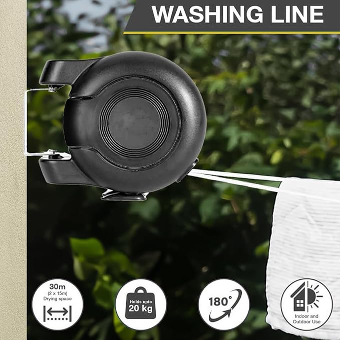Retractable Double Clothesline – 49 ft x 2 Heavy Duty Clothes Line - Image 6