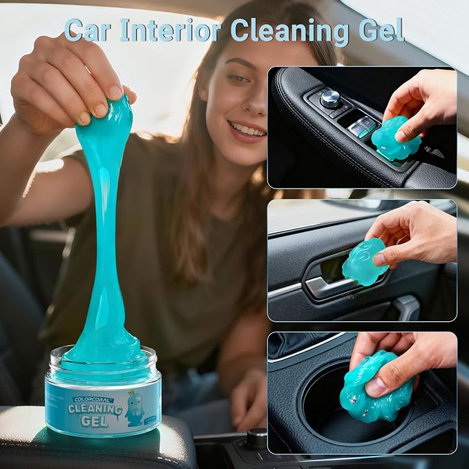 COLORCORAL Car Cleaning Gel, Reusable Dust Cleaning Gel - Image 3