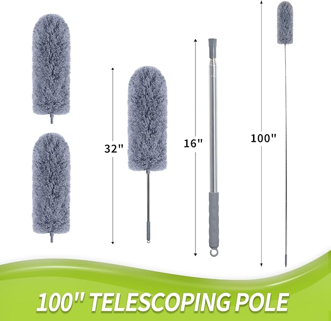 Duster with Extension Pole for Cleaning, Cleaning Supplies for Housekeeping - Image 4