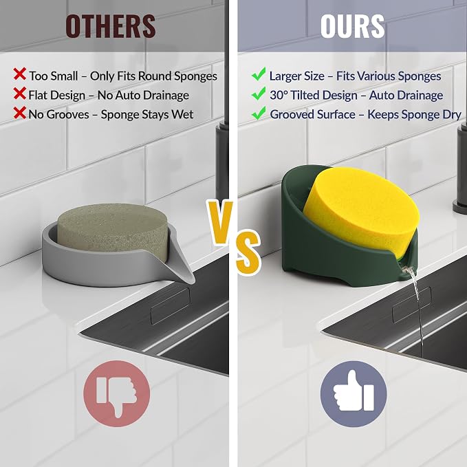 NiHome Silicone Sponge Holder Compatible - Image 3