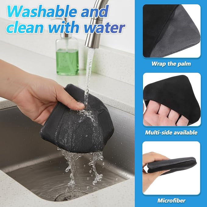 2Pcs Car Touch Screen Cleaner Cloth, Square Triangle Microfiber Car Screens - Image 3