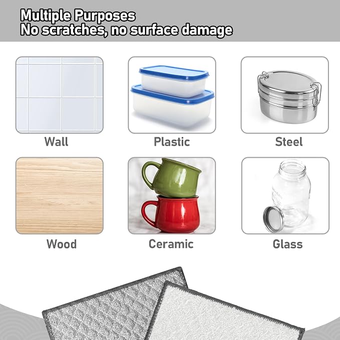 XANGNIER 10 PCS Multipurpose Wire Dishwashing Rags, 2025 New Upgrade Non - Image 6