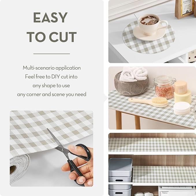 Drawer Shelf Liner, Non-Slip Kitchen Cabinet Liners Non-Adhesive Thick Strong - Image 5