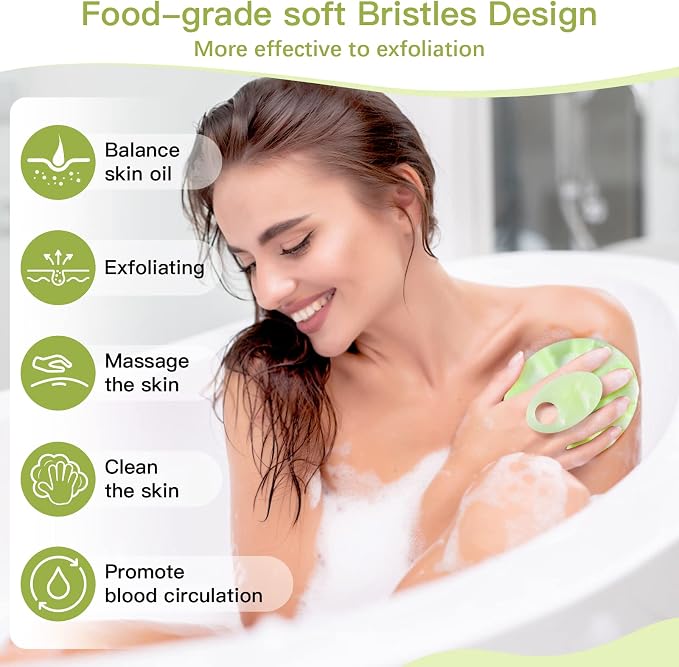 INNERNEED Food-Grade Soft Silicone Body Cleansing Brush Shower Scrubber - Image 5