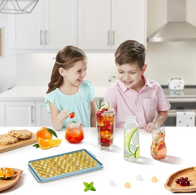 WIBIMEN Mini Ice Cube Trays, Small Tiny Round Pebble Crushed Nugget Ice Trays - Image 5