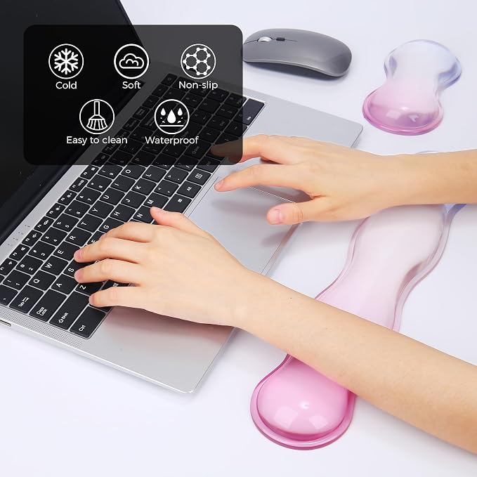 Gel Wrist Rest for Keyboard and Mouse, Wrist Rest for Keyboard, Mouse Wrist - Image 2