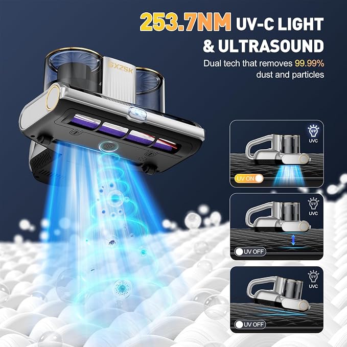 Mattress Vacuum Cleaner, 16kPa Bed Vacuum Cleaner - Image 3