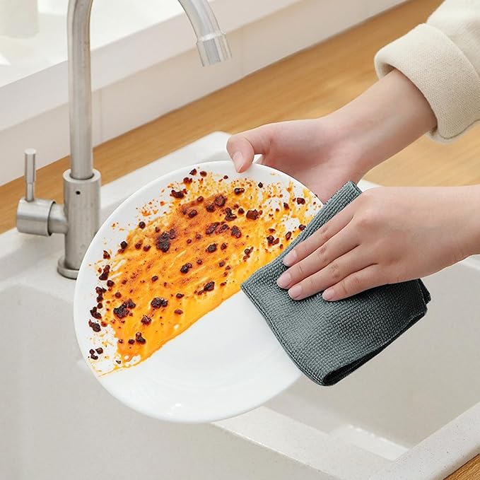 Microfiber Cleaning Cloth, Lint-Free Shop Towels Reusable, Bulk Rags in a Box - Image 2
