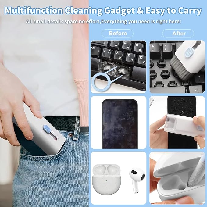 7-in-1 Keyboard Cleaner Earphones Cleaning Pen Keycap Puller Set - Image 3