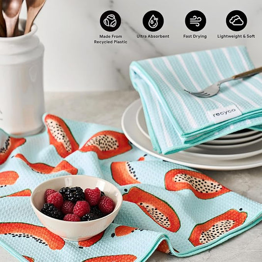 RECYCO Waffle Kitchen Towel Set of 2 - Image 2