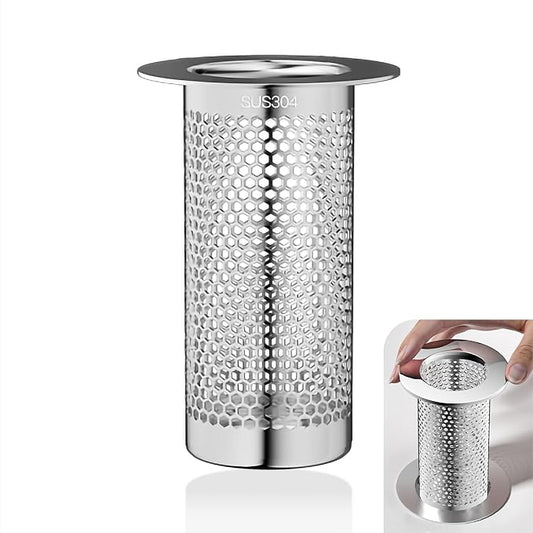 304 Stainless Steel Hair Catcher Bathroom Sink Drain Strainer Drain Filter by Unknown