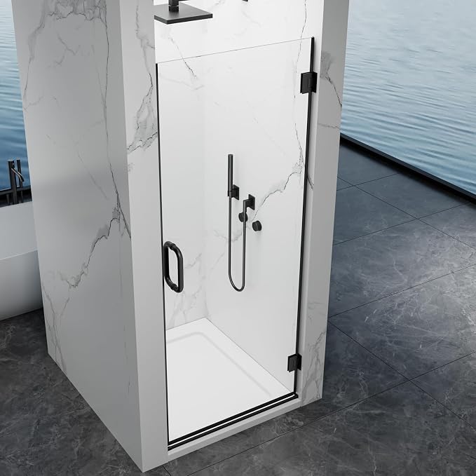 Hinged Shower Door, 3/8" Tempered Glass - Image 2