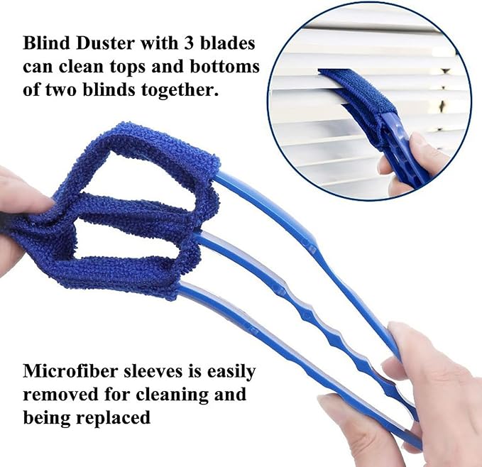Universal Blind Cleaning Brush, Microfiber Venetian Blind Cleaner Brush Tool - Image 2