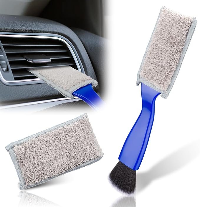 Double Head Brush for Car Clean, 2 in 1 Car Detailing Brush, Double Ended by BFXM