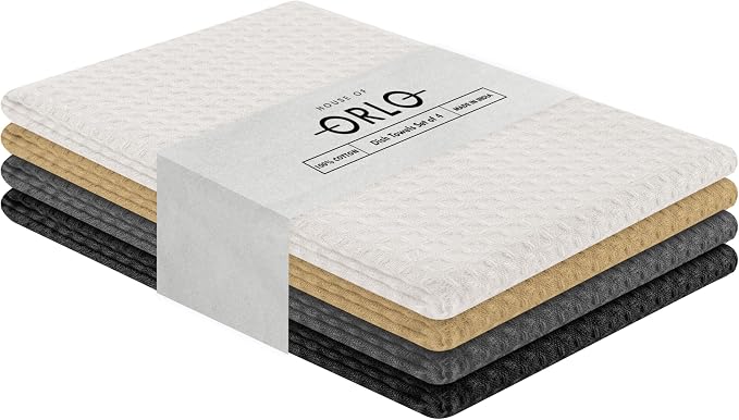 Multicolor Waffle Kitchen Towels, 16x26 Inches, Fast Drying, 100% Cotton - Image 2