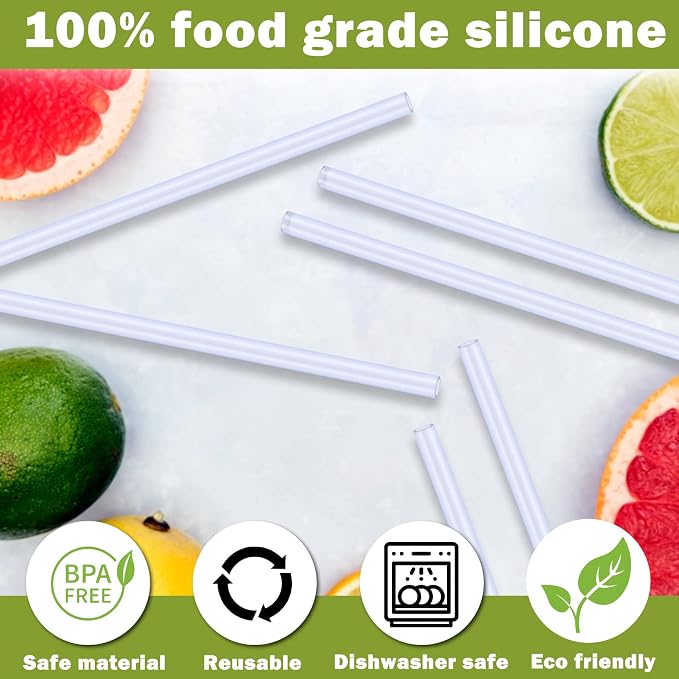 AIERSA 6 Pack Silicone Replacement Straws - Image 6