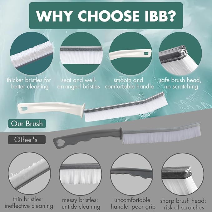 IBB 3PCS Hard Bristle Crevice Cleaning Brush, Small Cleaning Brush - Image 5