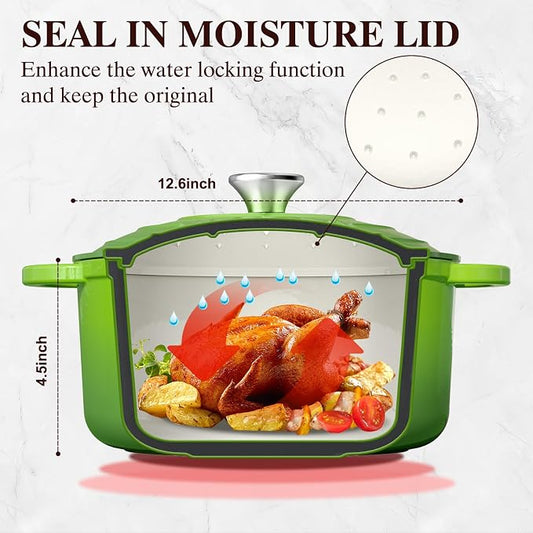 Umite Chef 5QT Enameled Cast Iron Dutch Oven Pot - Image 2