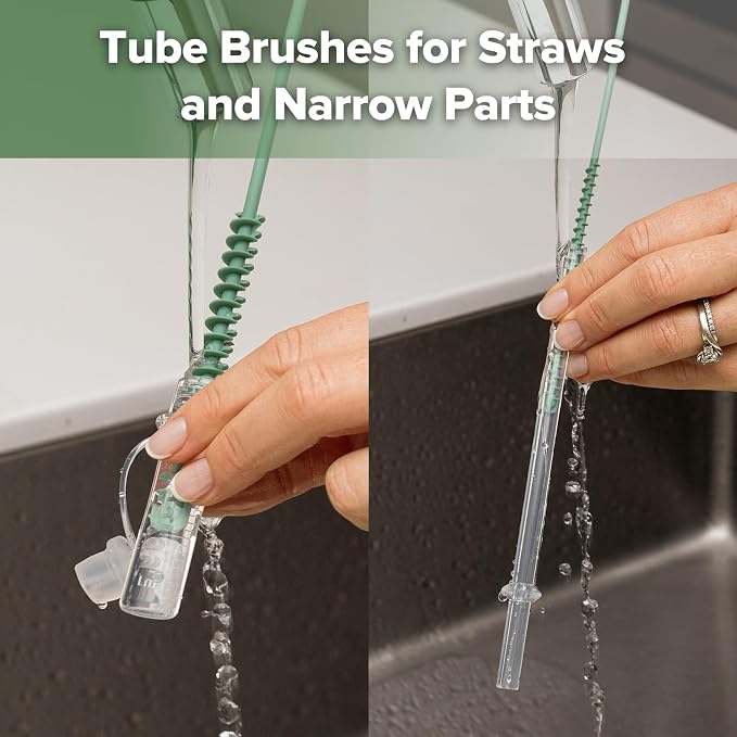Haakaa 5-in-1 Cleaning Brush Set – Baby Bottle Brush & Bottle Brush Cleaner - Image 4