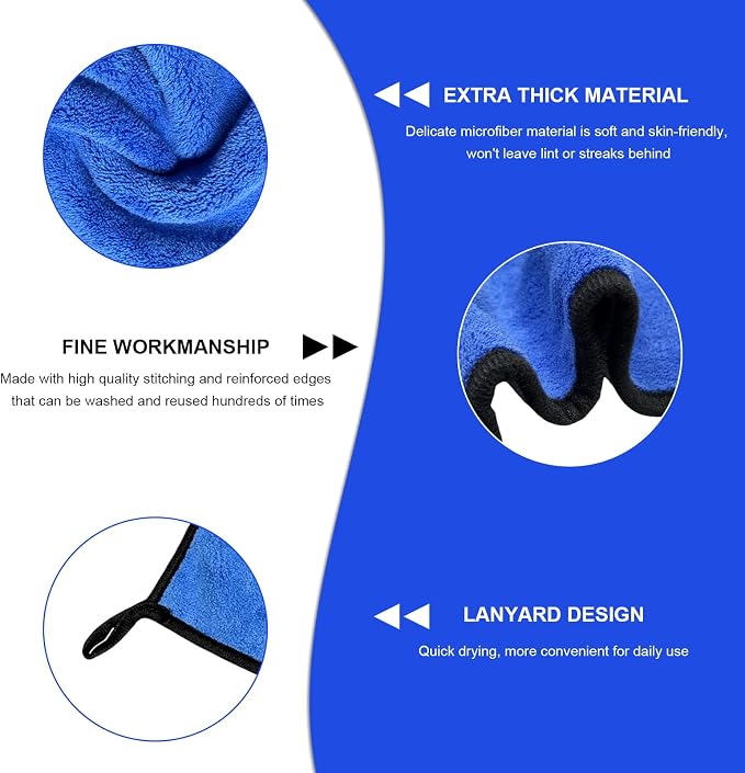 4PCS Microfiber Towels for Car, Scratch-Free Drying & Detailing Towel Wash - Image 3