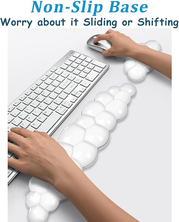 Gel Cloud Keyboard and Mouse Wrist Rest, Cute Ergonomic Cloud Wrist Support - Image 3