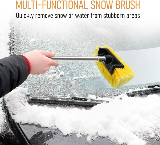 Five-Sided Car Wash Brush with 56" Long Handle | Car Wash 12" Dip Soft - Image 5