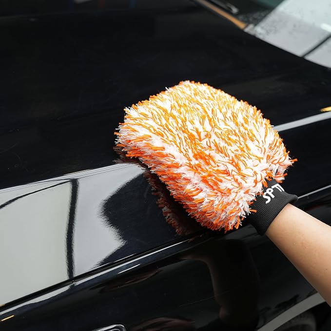 SPTA Microfiber Car Wash Mitt, Plush Fiber Cloth Material, Safe Washing - Image 7