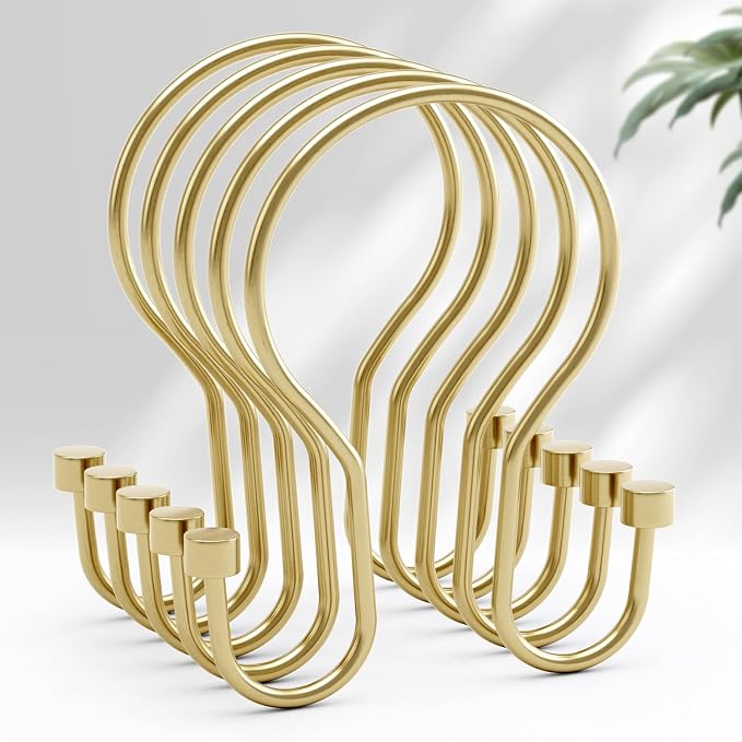 AmazerBath Shower Curtain Hooks, Shower Curtain Rings by AmazerBath