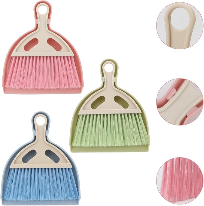 Mini Dustpan and Brush Set Portable Small Broom by Brosay