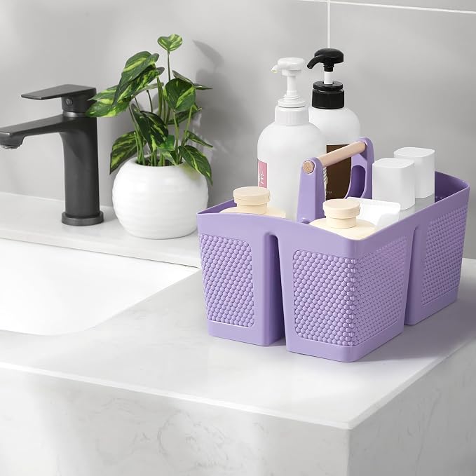 rejomiik Portable Shower Caddy Basket Plastic Cleaning Caddy Organizer Storage - Image 2