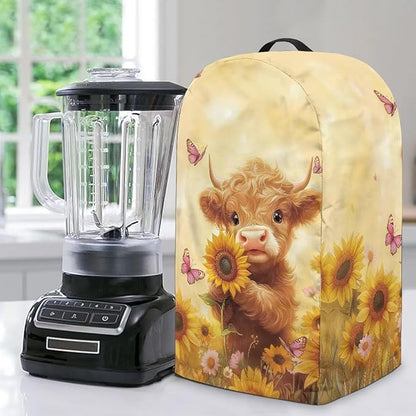 Calf Sunflower Blender Cover Kitchen Coffee Maker Cover Dust Protection Home Decor for Blender Food Processor juicer Easy to Install Kitchen Appliance Cloth Cover