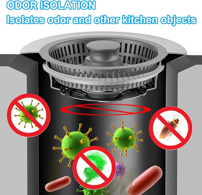 3 in 1 Kitchen Sink Drain Strainer & Sink Stopper, Anti-Clogging Sink Food - Image 4