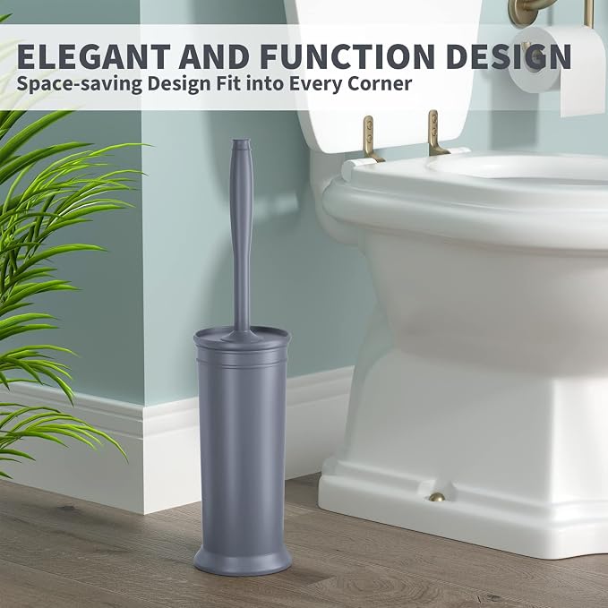 Toilet Brush and Holder 2 Pack, Toilet Bowl Brush - Image 6