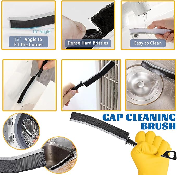 Hard Bristle Crevice Cleaning Brush 7pcs Multifunctional Crevice Gap Cleaning - Image 4