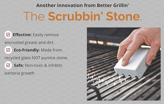 Better Grillin Scrubbin Stone Grill Cleaner Handle-Protect Hands & Nails When - Image 5